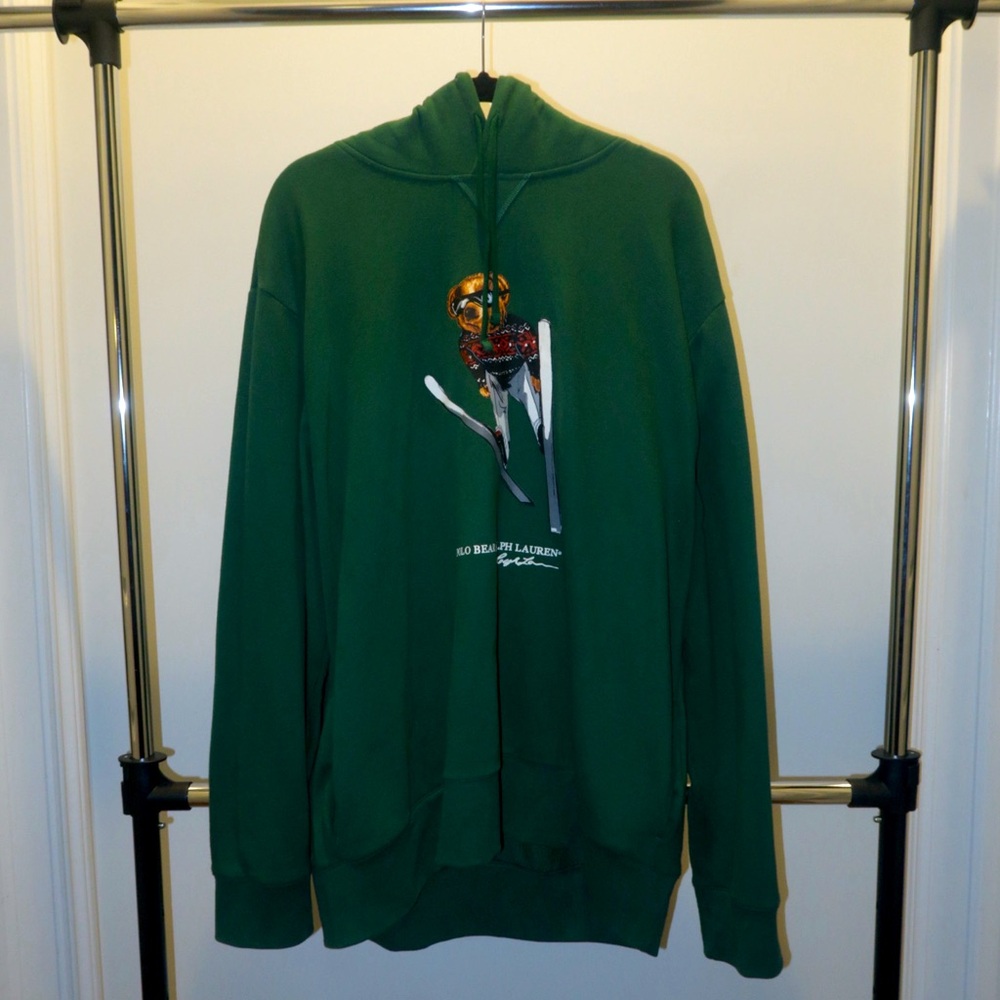 Polo by Ralph Lauren Green Hoodie with Ski Graphic